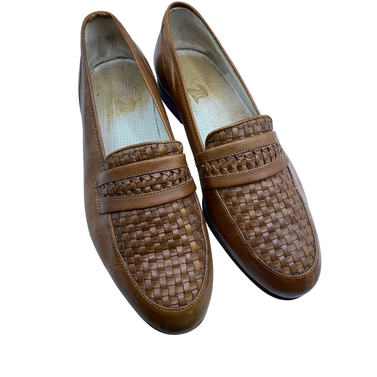 Chaussures Plates Matelassées Neiman Marcus Suzy Beige - Taille 7.5 - Neuf Sans Boîte - Mors De Cheval