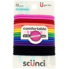 2 Pack Scunci No Damage No Damage Hair Ties, 18 Ct