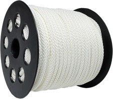5/32 Inch White Polyester Cord-4Mm Braided Macrame Rope-99Ft-Soft Low Elasticity