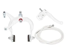 REAR Retro Old School BMX Brake & Lever w Brake Cable Freestyle Bikelife White