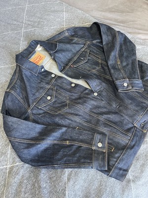 Levi Mens Jean Jacket Size XL Blue Denim Trucker 90s Vintage Red Tab 70508 7112