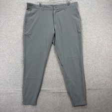 Primo Pants Mens 40x30 Gray Golf Jogger Performance Tech Taper Stretch Ankle Zip