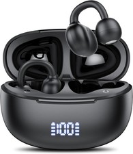 Clip on Earbuds Open Ear Wireless Bluetooth 5.4 Headphones with Noise Cancelling