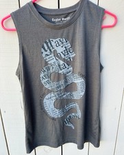 Taylor Swift Reputation Stadium Tour Tank Top Muscle Tee Gray Snake Size Medium