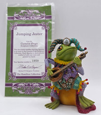 Camelot Frogs Jumping Jester Figurine 1996 Hamilton Collection COA #1959