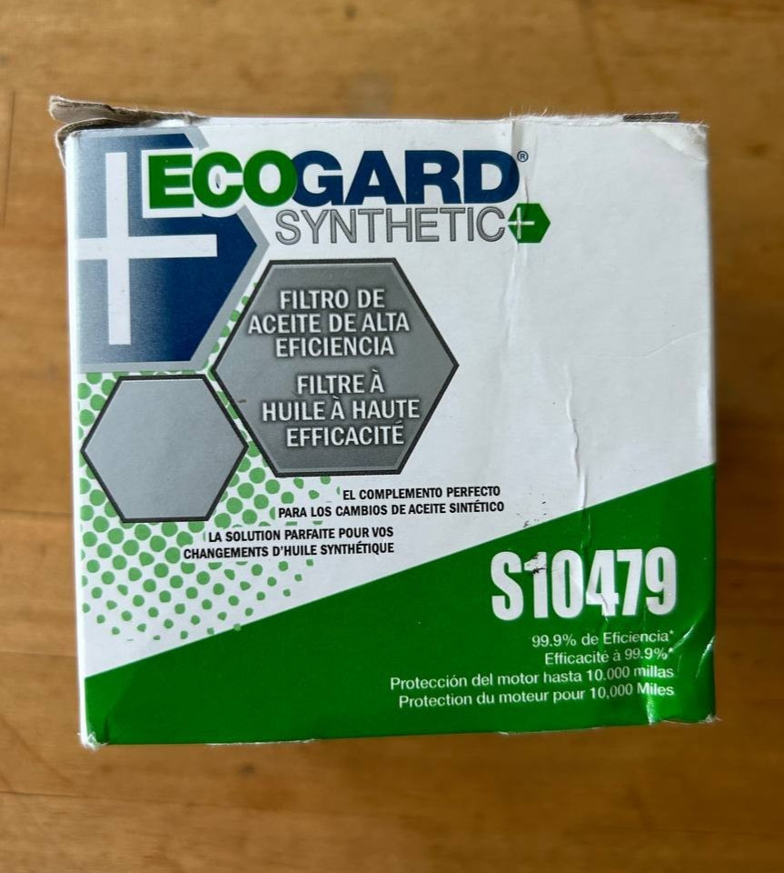 Ecogard Synthetic S10479 For Synthetic Oil Changes