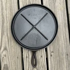 Griswold Slant Large Block Logo Cast Iron Griddle  739 X Brace Double Stamp