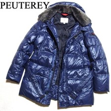 Peuterey Hurricane Fur Down Coat Jacket Navy size 46