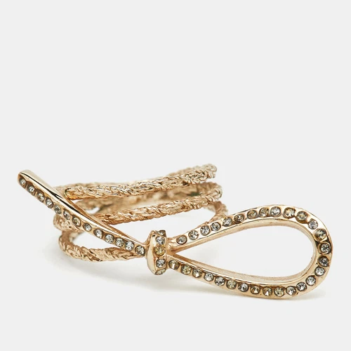 Bague cocktail Dior Bow cristal ton or 51
