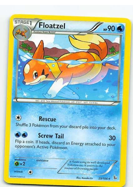 Floatzel 29/106 Flashfire NM Pokemon TCG