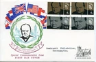 1965 CHURCHILL ORD.+ PHOS. GREAT BRITAIN QE2 ILLUS. FDC BLADON FDI PMK VGC