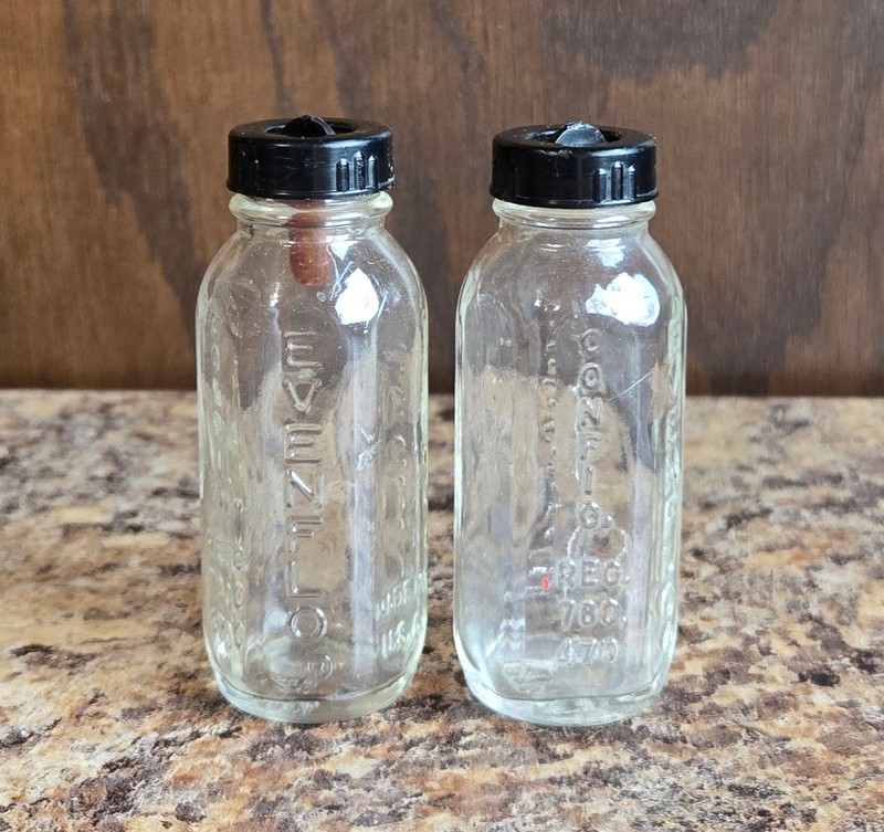 Vintage Rare Doll's Evenflo Mini Glass Baby Bottle, 3 inches tall