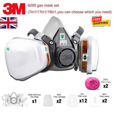 2026 3M 6200 Gas Mask spray Paint Respirator Mask - High Quality Protection - UK