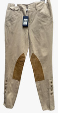 Ralph Lauren New Sport Ponte Riding Pants Womens Size 4 Cream Equestrian Preppy