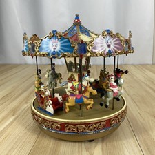 Mr Christmas Disney 1996 A Mickey Holiday Animated Musical Carousel SEE VIDEO