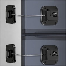2 Pack Refrigerator Lock with Combination, Fridge Lock Cabinet Locks with A...