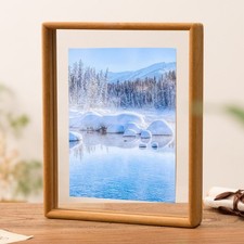 Cornice in legno massello bifacciale per presentazione artistica e fotografica c