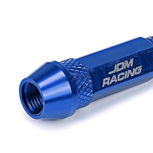 4x Universal 60mm Anodized Aluminum Spiked Style Rim Port Cover Valve Caps Blue - Picture 3 of 5