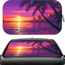 Windshield Sun Shade - Car Sun Shade Windshield Keeps Interior Cool, Purple