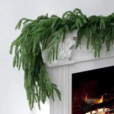 Artificial 6ft Norfolk Pine Garlands Real Touch Christmas Greenery Decoration