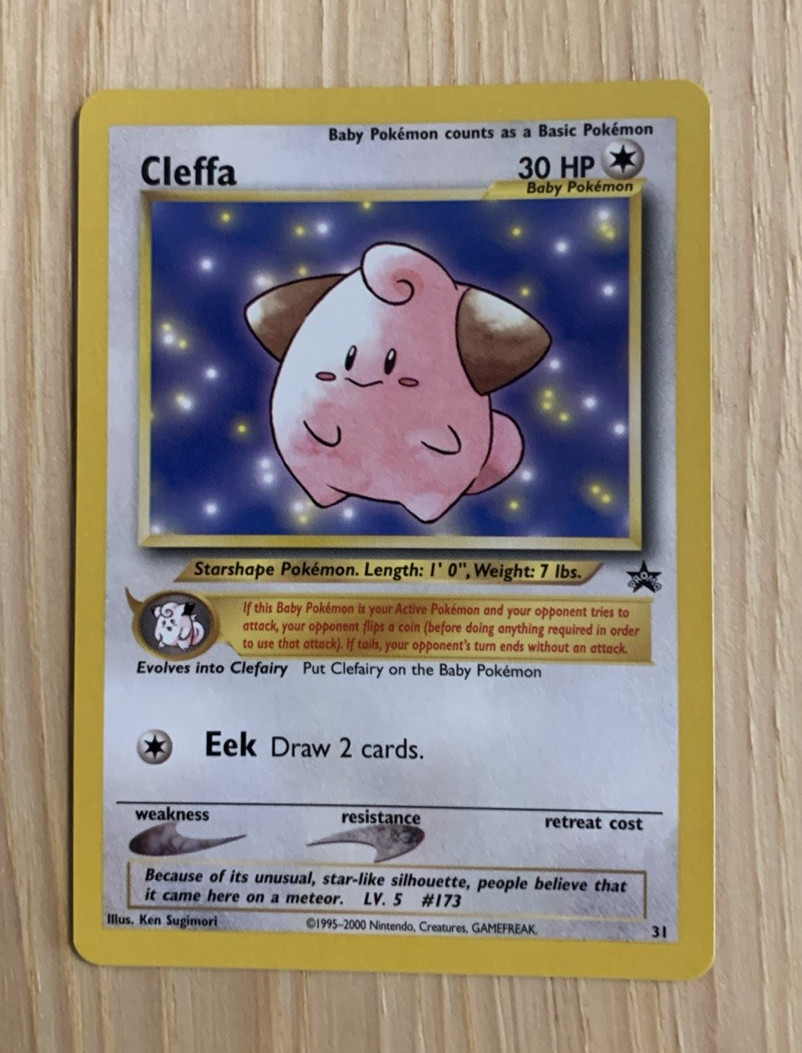 2001 CLEFFA BLACK STAR PROMO #31 POKEMON TCG NM