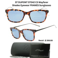 Nowe ST DUPONT ST042 C3 Wayfarer Shades Okulary RAMKI Okulary przeciwsłoneczne 450 USD