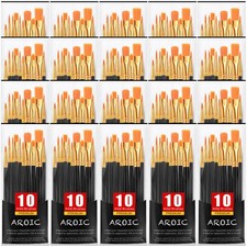 Acrylic Paint Brush Set 20 Packs 200 pcs Nylon Hair Brushes AROIC