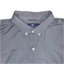 Vineyard Vines Performance Tucker Shirt 3XT Classic Fit Gray Check Button Down