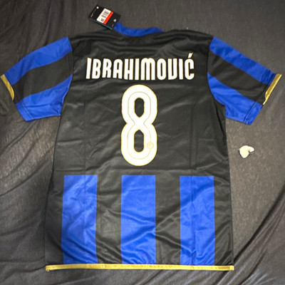 ZLATAN IBRAHIMOVIC INTER MILAN 2007-2008  JERSEY SLIM FIT L