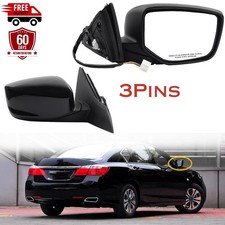 Right Passenger Side Door Mirror for 2013-2017 Honda Accord w/ Power Glass Black