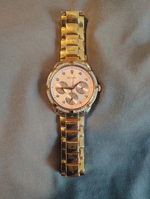 Bulova Champagne Women\'s Watch - 98R178 Bulova Diamond Analog White Dial Women main image 3