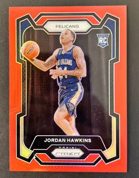 Jordan Hawkins 2023-24 Panini Prizm 277/299 Red RC Pelicans #130