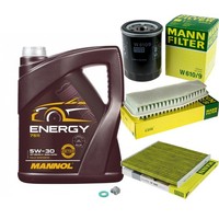 Mann Inspektionspaket 5L Mannol Energy 5W-30 FüR Toyota RAV 4 II 2.0 4WD