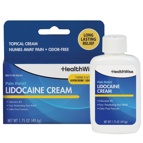 HealthWise Maximum Strength Lidocaine Cream | Numbs Away Pain | Long-Lasting ...
