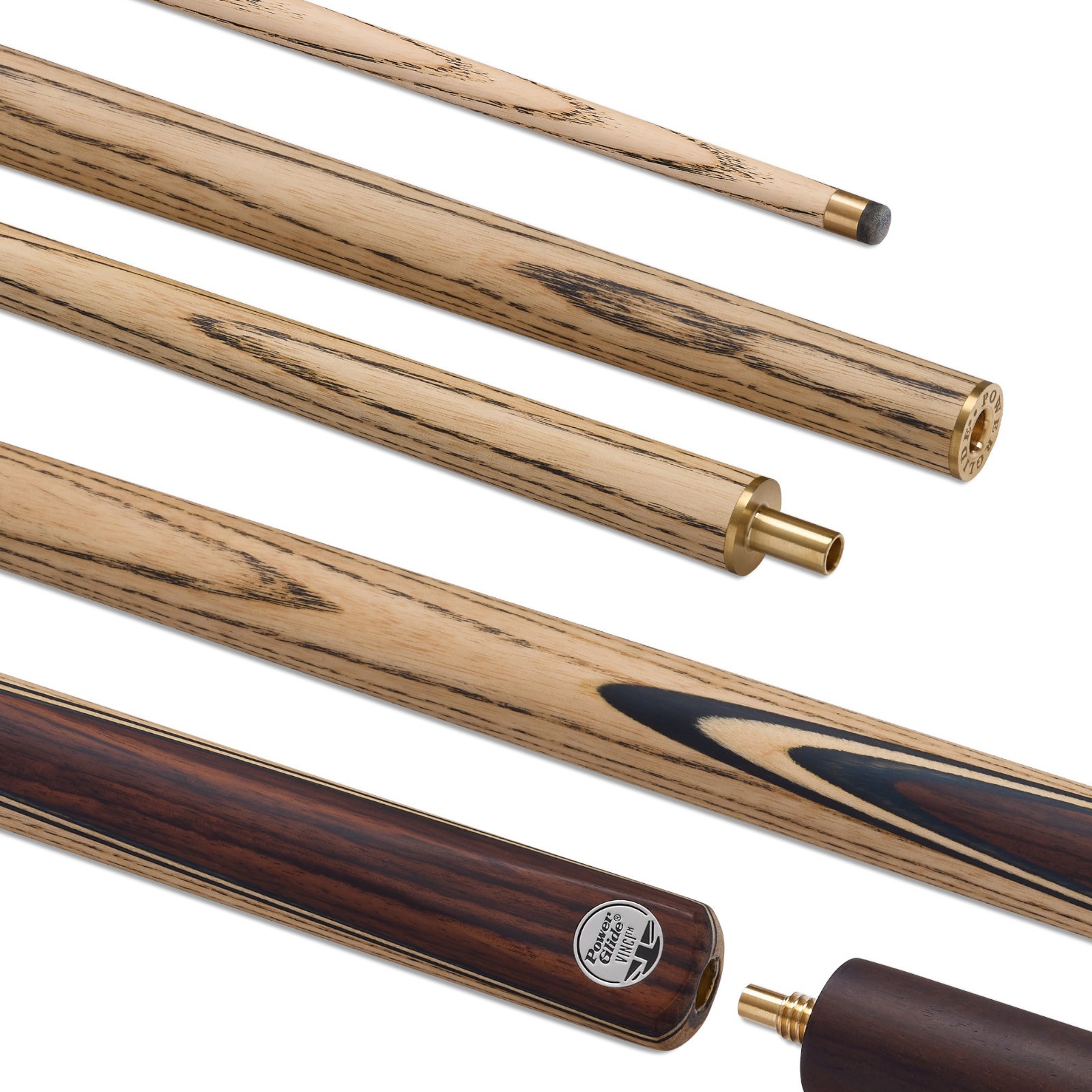 Powerglide Vinci 2 Piece Ash Snooker Cue 19oz 57""
