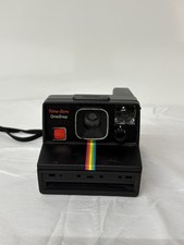 Polaroid Time-Zero OneStep Vintage Instant Camera Black Rainbow Stripe