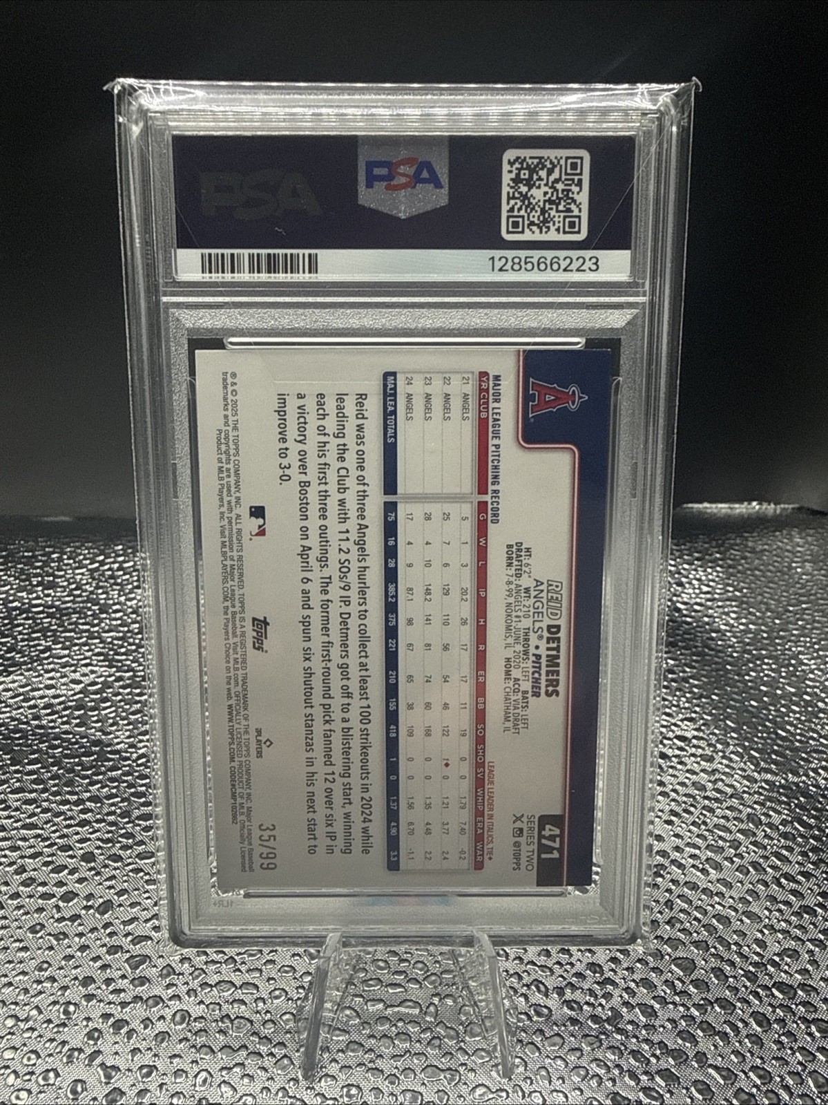 2025 Topps Series 2 - Reid Detmers #471 Hot Dog 🌭#35/99 PSA 9 🔥 view 2