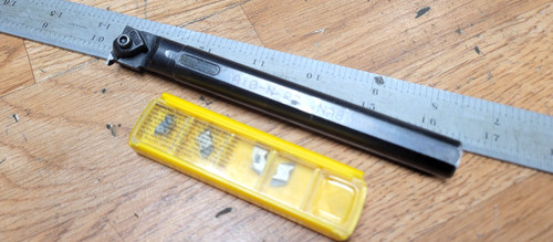 KENNAMETAL INDEXABLE BORING BAR - 5/8 " TOP NOTCH + NEW INSERTS