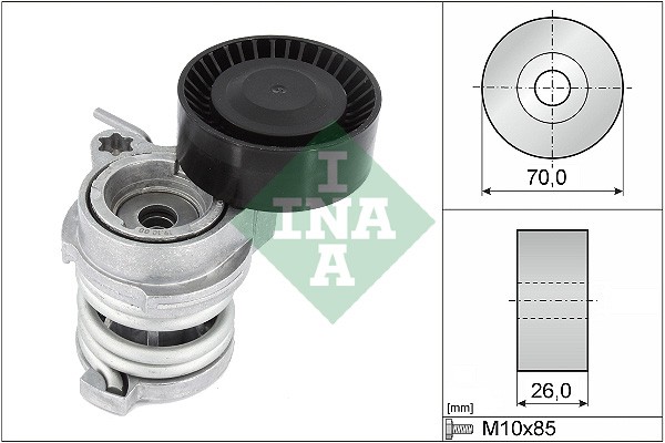 534 0708 10 INA belt tensioner, V-ribbed belt for BMW, BMW (BRILLIANCE)