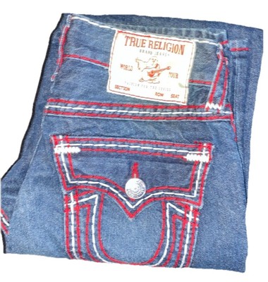 Mens True religion Jeans BOBBY SUPER T TRIPLE LOGO BAGGY JEAN | eBay