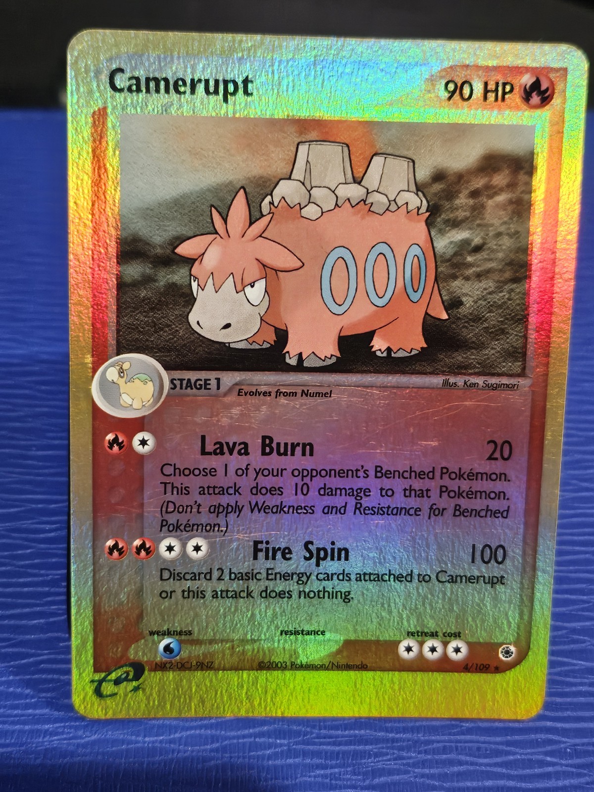 Camerupt - Ex Ruby & Sapphire Set 4/109 - Reverse Holo Pokemon Card NM