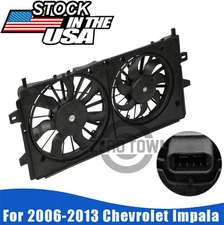 Radiator Condenser Cooling Fan Assembly For 2006-2013 Chevrolet Impala 3.6L