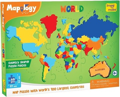 Interactive World Map Puzzle for Kids Ages 4 Plus Educational Play