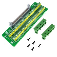 IDC50 2x25 Pins 0.1" Male Header Breakout Board C45 DIN Rail Mounting Termina...