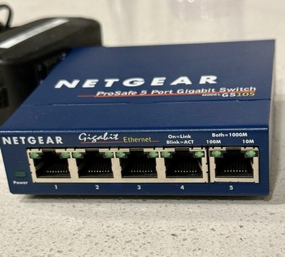 NETGEAR ProSafe GS105 5-Port Desktop Gigabit Ethernet Switch | eBay