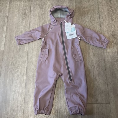 Fillikid Softshelloverall Winddicht Atmungsaktiv 86/92 mit Kaputze NEU Rosé