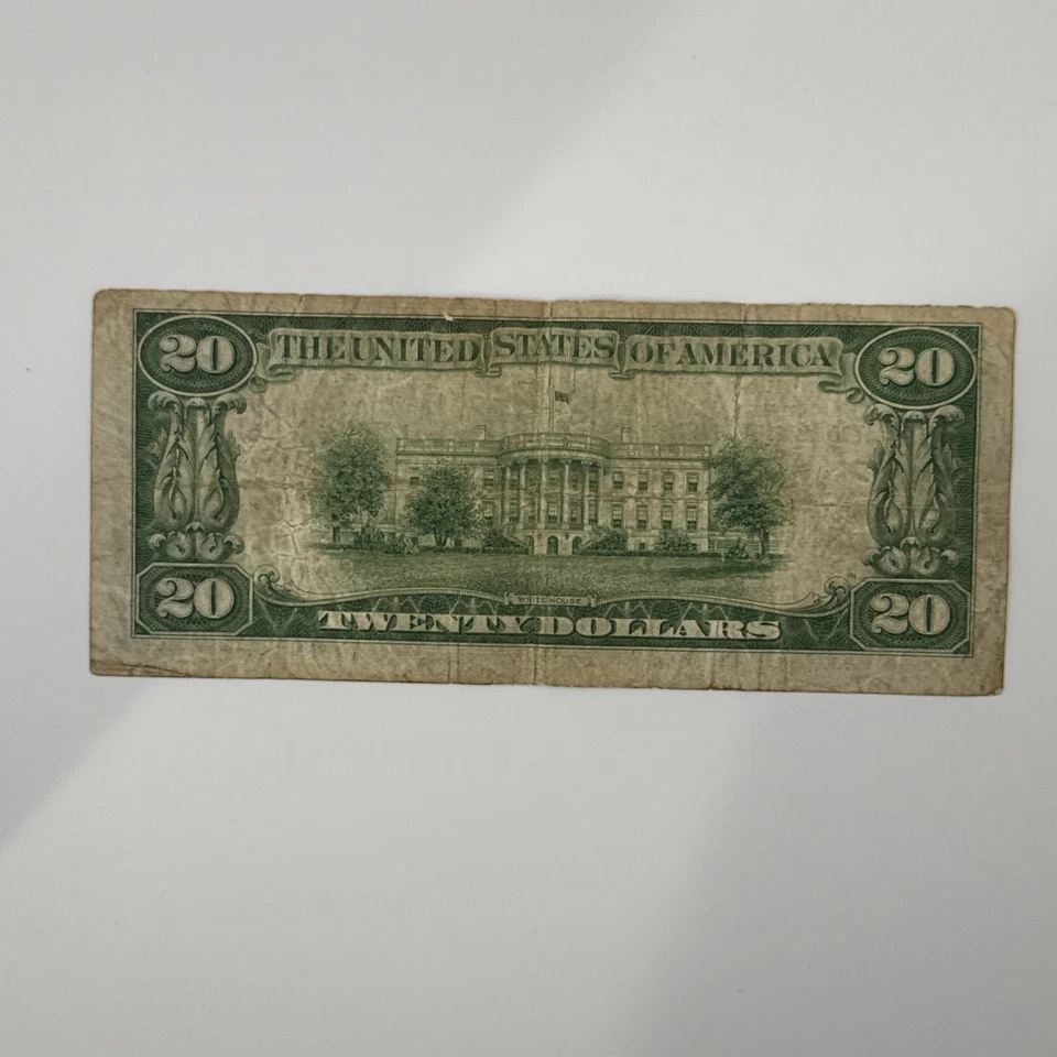 Billete de 20 dólares de la Reserva Federal de 1929 Nueva York NY Foto 2 de 2
