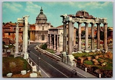 Rome Italy Postcard Romain Forum Roman Ruins Italy Unposted