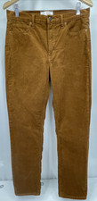 Gap Camel Brown Vintage Slim High Rise Corduroy Pants Womens Sz 30 / 10L NEW