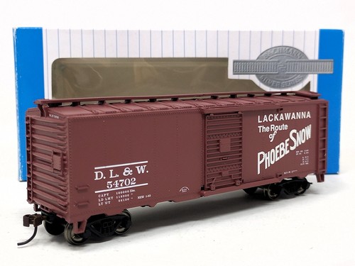 BACHMANN H0 / Premium Silver - 17044 / PS1 40' BOX CAR - LACKAWANNA Phoebe Snow - Foto 1 di 11